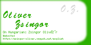 oliver zsingor business card
